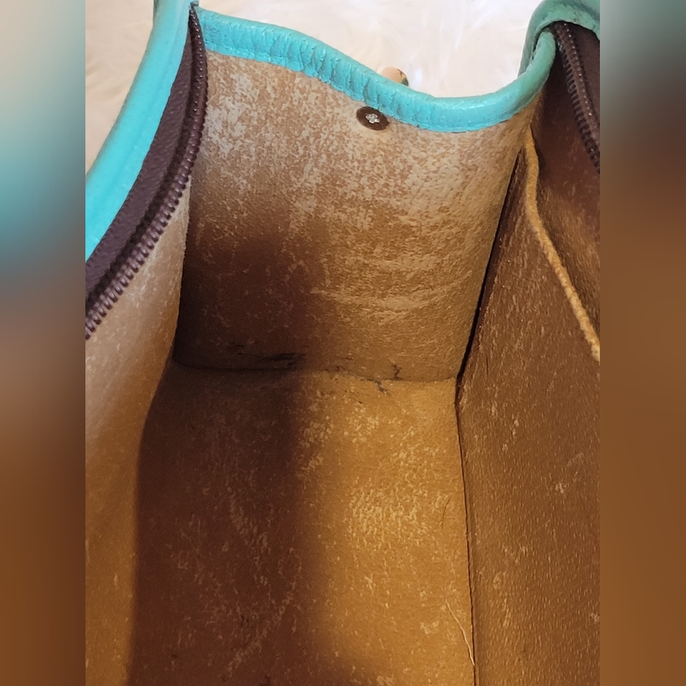Gucci Beige and Teal Shoulder Bag - Picture 11 of 17